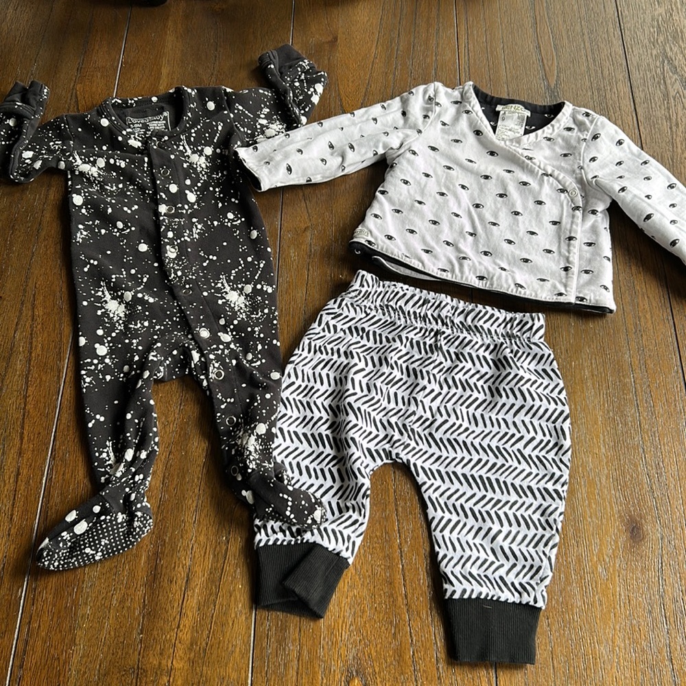 Addam’s Family Goth Baby Cotton Bundle— KENZO, L’ovedbaby & baby starters